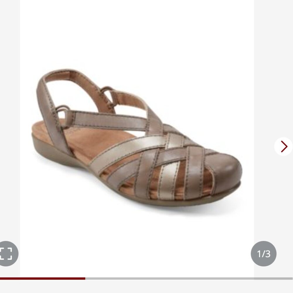 Earth Women's Berri Woven Casual Round Toe Slip-on Sandals NEW IN BOX SIZE 7.5